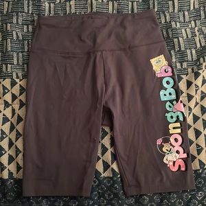 Grey Spongebob Biker Shorts